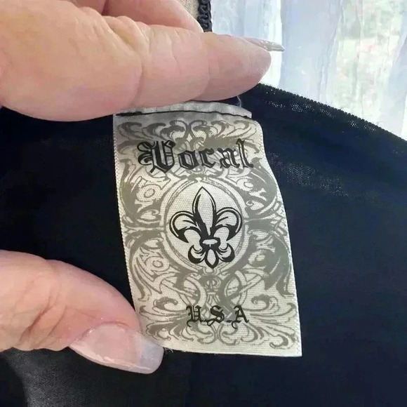 VOCAL PLUS SIZE Womens BLACK SHIRT BLOUSE TOP 3X Gold Silver BEADS Tunic - Picture 5 of 9